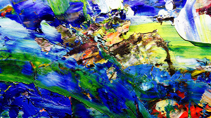 Colorful abstract background wallpaper. Modern motif visual art.  Mixtures of oil paint. Trendy...