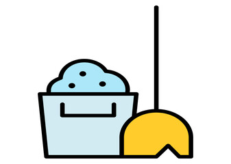 Fototapeta premium Cleaning Floor Icon