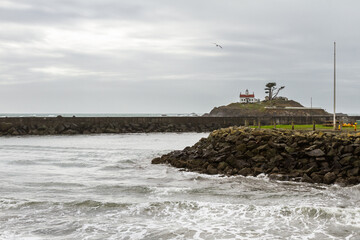 Obraz premium Battery Point Lighthouse in Crescent City, California