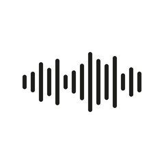 The icon of the sound wave. Simple vector illustration on a white background