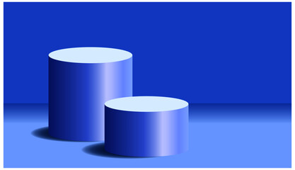 Blue Product Stage Podium Background