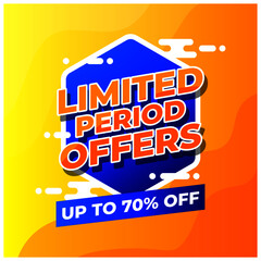Limited Period Offers Shopping Shapes Background