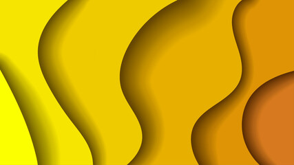 A 3D illustration of a desert landscape in yellow or orange colors is suitable for a video screensaver