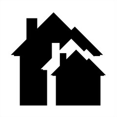 Vector silhouette of house. Symbol of home.