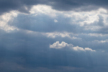 Sky dramatic panoramic grey view with clouds nice contrast blue scenic beautiful air cloudscape nature background