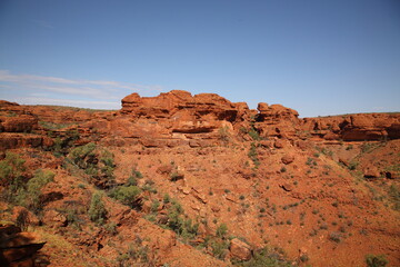 Landscape of kings canyon in outback central Australia