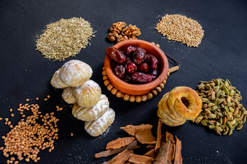 eid sweet ingredients together on one table