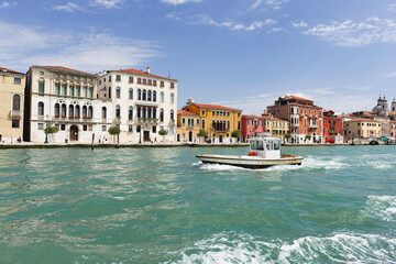Fototapeta na wymiar Venice. Vacation in Italy. Panoramic view of Venice from the Grand Canal.