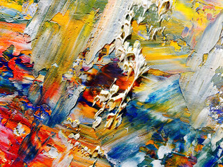 Colorful abstract background wallpaper. Modern motif visual art.  Mixtures of oil paint. Trendy...