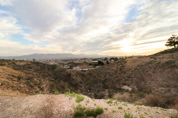 mountain landscape with blue sky