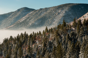 low clouds in the mountains