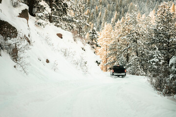 truck in snow