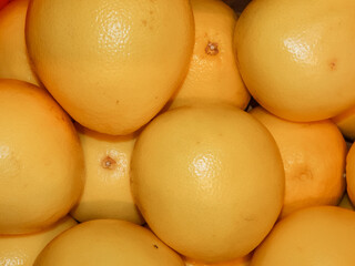 many grapefruit at the market