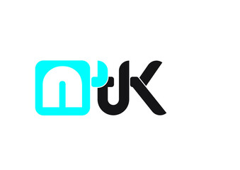 NTK logo, NTK, Text logo, Logo template.  Text logo concepts. Blue and Black Logo, Simple luxury logo, 