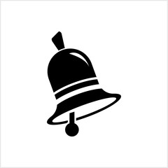 Naklejka premium Christmas bell notification icon isolated on white. Vector stock illustration. EPS 10