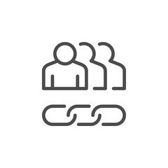 People group line outline icon