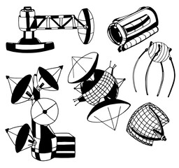 Technology for spaceflight, a set of six pictures.