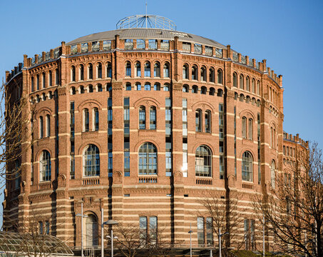 Vienna, Austria: old gas storage transformed into living space at Erdberg area in Vienna 