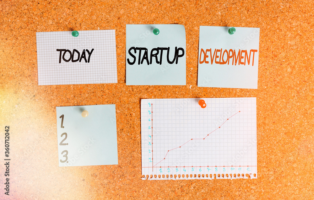 Poster text sign showing startup development. business photo text developing idea which signifying birth of