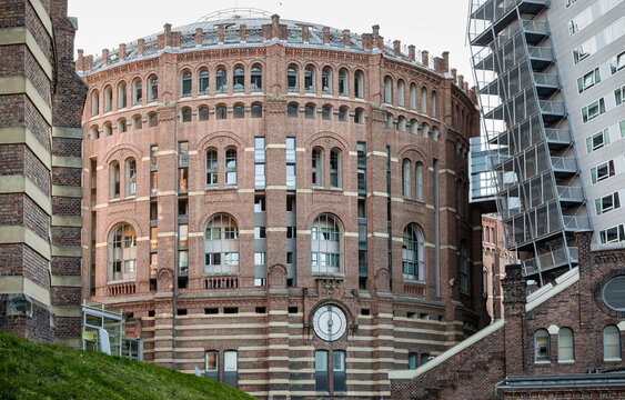 Vienna, Austria: old gas storage space transformed into living space at Erdberg area in Vienna 