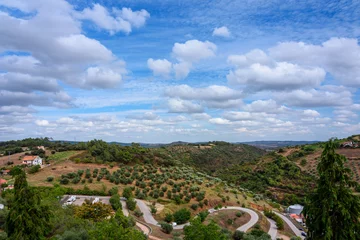 Fototapete Rund Naturpark landscape of montesinho Natural Park of Montesinho during summer Portugal.  © marinzolich