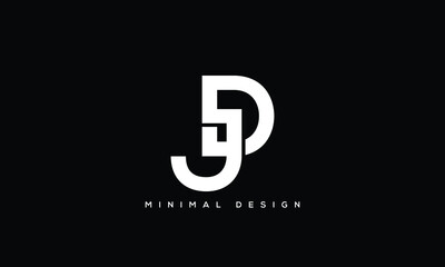 alphabet letters monogram icon logo DJ or JD