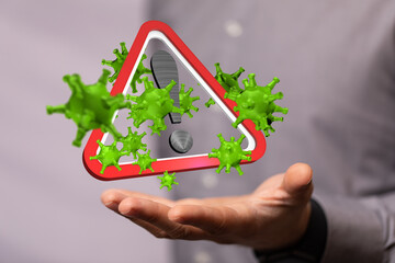 COVID-19 Business Finance Crisis Concept. Coronavirus Danger Pandemic. Global stress of world .