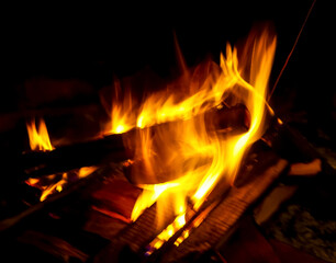 abstract burning fire with embers