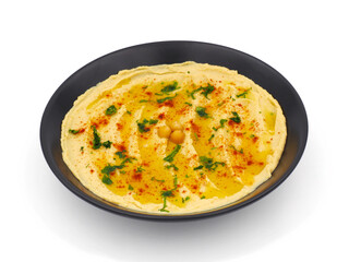 Hummus isolated on white background