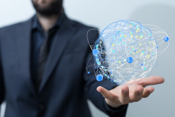 Digital Network and data concept.