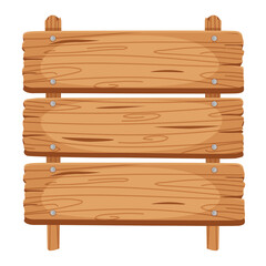 Blank Wooden Sign Board Illustration
