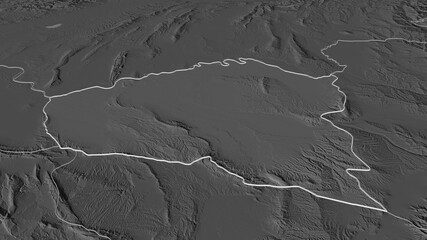 Kunduz, Afghanistan - outlined. Bilevel