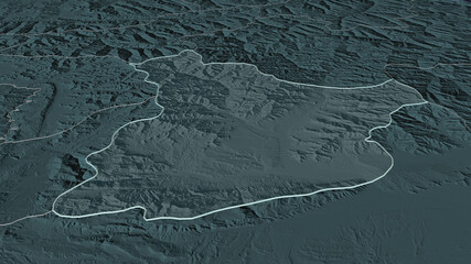 Naklejka premium Laghman, Afghanistan - outlined. Administrative