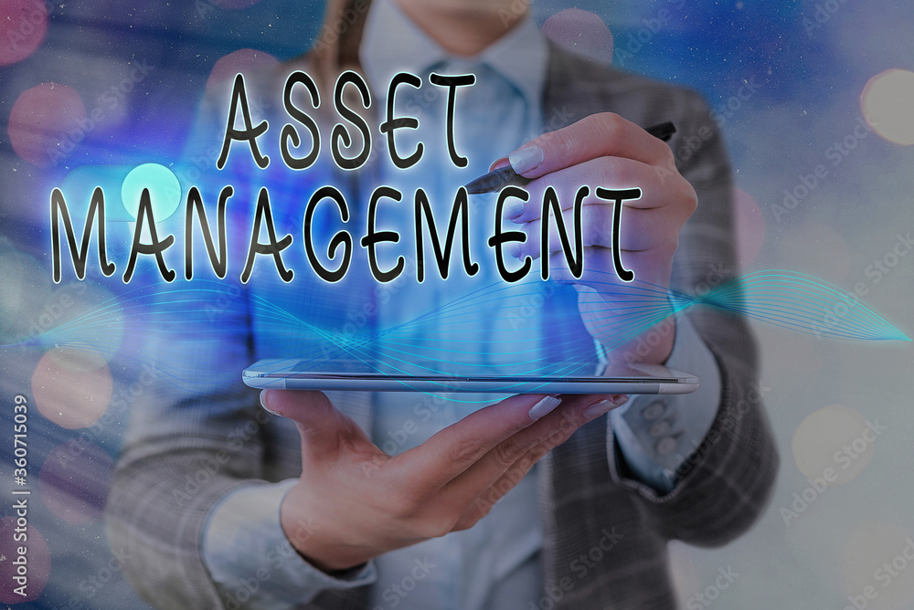 Poster handwriting text writing asset management. conceptual photo precise handling of resources for future