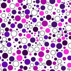 Mini circle seamless pattern. Geometric print. Irregular polka dot, bubble ornament. Geo dotted ornamental background