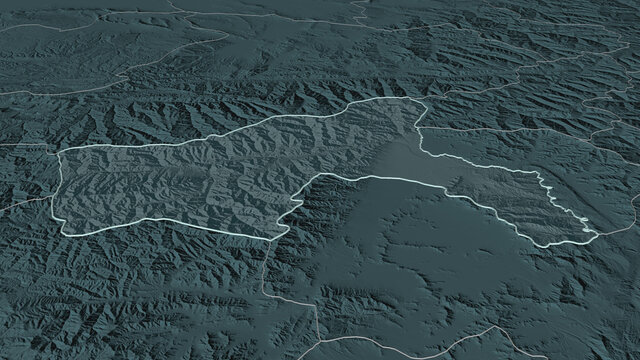 Parwan, Afghanistan - outlined. Administrative