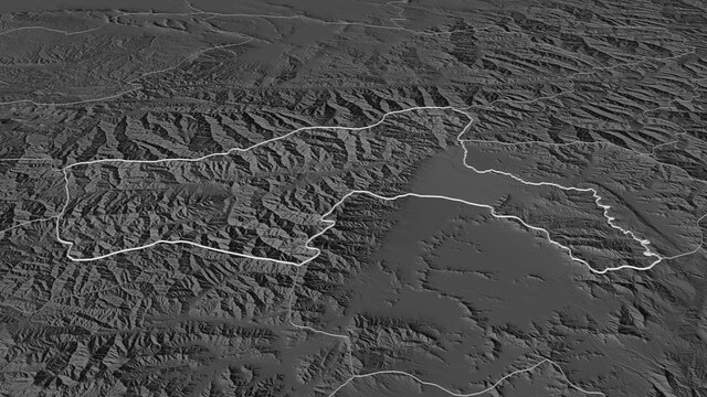 Parwan, Afghanistan - outlined. Bilevel
