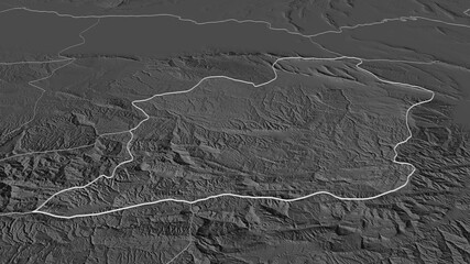 Samangan, Afghanistan - outlined. Bilevel