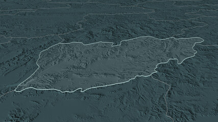 Urozgan, Afghanistan - outlined. Administrative