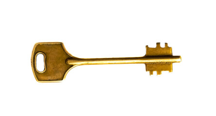 keys to apartment locks on a white background