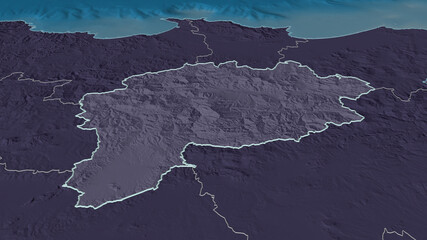 Guelma, Algeria - outlined. Administrative