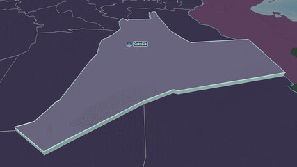 Ouargla, Algeria - extruded with capital. Administrative