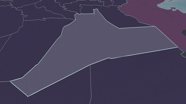 Ouargla, Algeria - outlined. Administrative