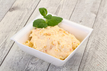 Curd with dry apricot