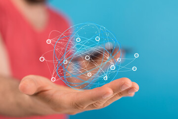 Digital Network and data concept.