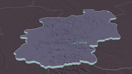 Cuanza Norte, Angola - extruded with capital. Administrative