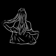 vector illustration of a girl