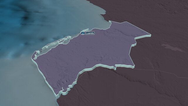Luanda, Angola - extruded with capital. Administrative