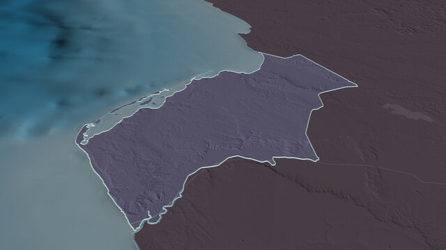 Luanda, Angola - outlined. Administrative