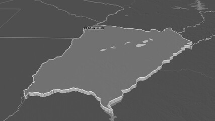 Corrientes, Argentina - extruded with capital. Bilevel